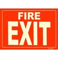 American Permalight Photoluminescent Fire Exit Peel-And-Stick Self-Adhesive Sign 600077